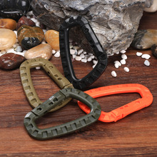 Pocket D-Shape 200LB Mountaineering Buckle Snap Clips Plastic Steel Climbing Carabiner Hanging Keychain Hook Outdoor Multi Tools 2024 - buy cheap