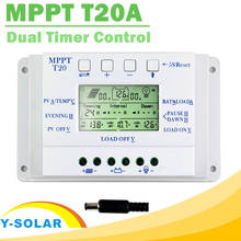 LCD Display 20A MPPT 12V/24V Solar Panel Battery Regulator Charge Controller for Lighting System Load Light and Timer Control 2024 - buy cheap
