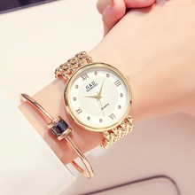 G & D-relojes de lujo para Mujer, pulsera de Mujer, Reloj de pulsera sencillo de cuarzo, Reloj de Mujer, Reloj femenino de estilo romano 2024 - compra barato