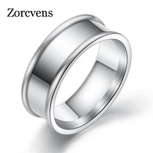Женское кольцо из нержавеющей стали ZORCVENS, простое кольцо из титана серебряного цвета 316L, кольца из нержавеющей стали для женщин 2024 - купить недорого