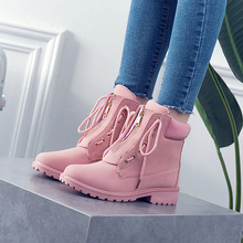 Botas de neve femininas para inverno, calçado com salto quadrado e cadarço, novo, 2021 2024 - compre barato