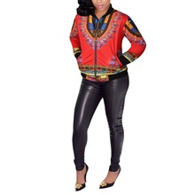 African Print Bomber Jacket Coats Women Dashiki Jacket Female Spring Autumn Outwear Vintage Long Sleeve Coat Women Clothing 2024 - buy cheap