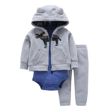 Seartist Baby Boy Clothes Newborn 3Pcs Clothing Set Autumn Hoodies+Romper+Pants Boys Outfit Suit Boys Clothes Sets 2022 New 25 2024 - buy cheap