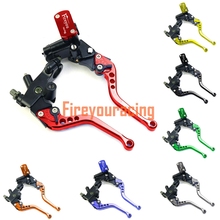 Motorcycle Drum Brake Cable Clutch Line Master Cylinder Brake Lever Set Universal Red Green Blue for Honda Yamaha Suzuki 22mm 2024 - buy cheap