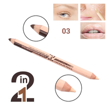 Professional 2 in 1 Waterproof Moisturizing Make Up Eyebrow Pencil Color Corrector Double-ended Creamy Concealer Eyebrow Pen 2024 - buy cheap