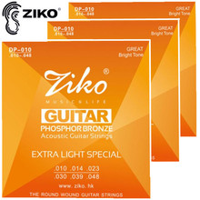 3sets/lot  010-048 ZIKO Acoustic guitar strings musical instruments Accessories PHOSPHOR BRONZE Strings guitar parts wholesale 2024 - buy cheap