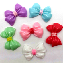 New 23*33mm Bow Resin 10pcs DIY Handmade Material Home Decor Accessories Colorful mix Cute Fashion Headwear 2024 - buy cheap