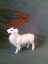 simulation white Reindeer model 27X20CM toy ,lifelike Reindeer model decoration gift t438 2024 - buy cheap