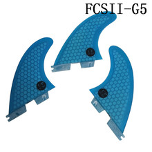 Surf Fins Double Tabs 2 M Size Blue Surfboard Honeycomb Fins Tri fin set Double Tabs fin Fibreglass 2024 - buy cheap