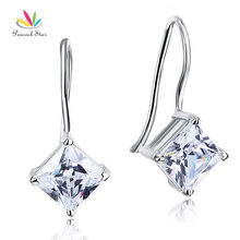 Peacock Star 3 Carat Princess Cut Solid 925 Sterling Silver Earrings Bridal Jewelry Dangle Drop CFE8100 2024 - buy cheap