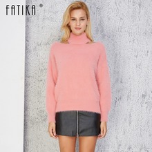 FATIKA Winter New Fashion Women Sweaters And Pullovers Turtleneck Knitted Sweaters Hollow out Warm Knit Jumpers 2018 Autumn 2024 - buy cheap