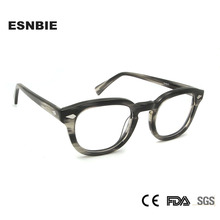 ESNBIE-Gafas De acetato para hombre y mujer, anteojos redondos con montura Retro, accesorios De Grau 2024 - compra barato