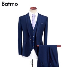 Trajes de boda para hombre, blazer, trajes de negocios para hombre, trajes de vestir de talla S-4XL, trajes de boda ajustados para hombre (chaqueta + chaleco + Pantalones) 2019 2024 - compra barato