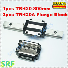 1pcs  Linear guide rail TRH20 L=800mm Linear rail + 2pcs TRH20A Flange block Bearing slide block for CNC 2024 - buy cheap