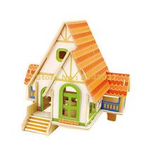 Kids Diy Wooden 3d House Villa Children Building Model Educational Puzzles Toy 2024 - buy cheap