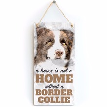 Meijiafei-señal de perro para Collie, placa para borde marrón y blanco, Collie, 10 "x 5" 2024 - compra barato