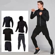 Quick Dry Sports Running Suit Men Basketball Tights Sports Compression Running Suits Gym Fitness Sportswear Jogging Running Suit 2024 - buy cheap