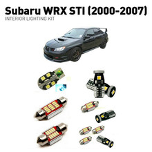 Светодиодные интерьерные лампы для Subaru WRX STI 2000-2007 7 шт. светодиодные лампы для автомобилей комплект освещения автомобильные лампы Canbus 2024 - купить недорого