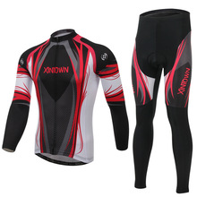 Hot !!! Men's Long Sleeve Jersey Pants Sets XINTOWN Cycling Clothing Bike Bicycle Long Sleeve Jersey Top 2024 - buy cheap