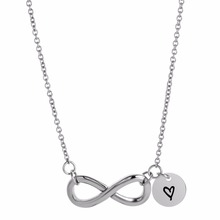 Dropshipping Stainless Steel Infinity Love with Heart Pendant Necklace Grandma Mother Birthday Gift for Her 2024 - buy cheap