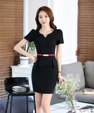 Summer Fashion Women Party Dresses Short Sleeve Office Ladies Black Dress Slim Female OL Style Elegant 2024 - buy cheap