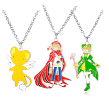 dongsheng Fashion Anime Card Captor Sakura Pendant Necklace KINOMOTO SAKURA CardCaptor Sakura Charm Choker Necklace Cosplay 2024 - buy cheap