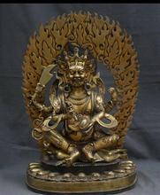 28" Tibet Bronze Gilt Buddhism King Kong 4 Arms Mahakala Jambhala Buddha Statue 2024 - buy cheap