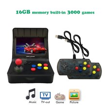 Mini console de jogos retrô portátil 4.3 com 64bit e 3000 jogos de vídeo, console clássico para família, presente, de fliperama retrô 2024 - compre barato