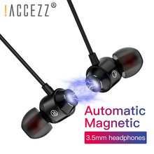 !ACCEZZ Magnetic Earphone With Microphone 3.5mm In-Ear Super Hifi Stereo Earphones For Xiaomi Samsung iphone Wired Sport Headset 2024 - buy cheap