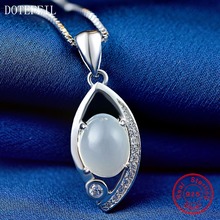 Collar con colgante de plata de ley 925 para mujer, joyería de lujo de circonita de alta calidad, Collar de plata 2024 - compra barato