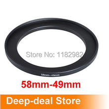 Anillo adaptador de lente, accesorio negro de 58mm a 49mm, 58mm-49mm, anillo de filtro de reducción 2024 - compra barato