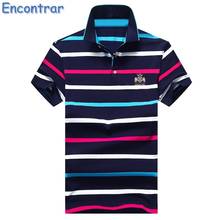 Encontrar Stripe Polo Shirts Mens 2017 New Short Sleeve Striped Polo Shirts for Men Summer Turn-down Collar Homme Polos ,QA154 2024 - buy cheap