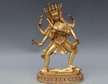 Tibetano, estatua de Buda guhyasajaja Kalachakra Yum-yab de bronce y cobre puro 2024 - compra barato