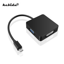 kebidu 3 in 1 Mini DP DisplayPort to HDMI/DVI/VGA Display Port Cable Adapter for Apple MacBook Pro TV Box 2024 - buy cheap