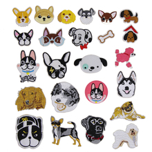 1 pcs dog animals embroidered iron on cartoon patches cloth accessories popular bag hat shoe Patches Appliques phone decor 2024 - buy cheap
