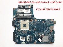 Прочная и высококачественная материнская плата 683495-001 для ноутбука HP Probook 4540S 4441 PGA989 HM76 DDR3 100% протестирована 2024 - купить недорого