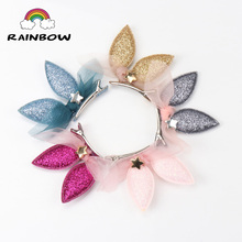 1pcs/set Fashion Cartoon Shining Rabbit Ear Star Bowknot Hairpins Children Girls Hair Clip Handmade Barrettes Accessory Headwear 2024 - buy cheap