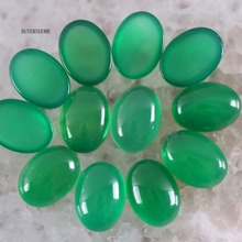 18x13MM&16x12MM CAB Cabochon Oval Natural Stone Beads Green Onyx For Jewelry Making Necklace Pendant Bracelet Earrings 10Pcs 2024 - buy cheap
