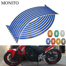 Motorcycle Wheel Sticker 16" 17" 18" Reflective Decals Rim Tape Strip For Honda CB190R forza 300 CB400 SF CBR650 R GROM MSX125 2024 - buy cheap