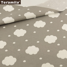 2021 New Arrivals White Clouds Designs Sewing Tissue 100% Cotton Fabric Grey Twill Fat Quarter Material Bed Sheet  Patchwork 2024 - buy cheap