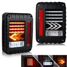 2Pcs Turn Signal LED Tail Lights Reverse Lamps Amber Arrow For Jeep Wrangler JK 2007-2017 Taillight For Jeep Warngler JK 2024 - buy cheap