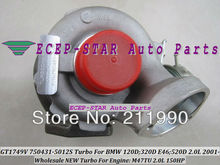 GT1749V 750431-5012S 750431-5009S 750431 7794144E03 7794144E09 7787626 Turbo For BMW 120D 320D E46 520D Compact M47TU 2.0L 150HP 2024 - buy cheap