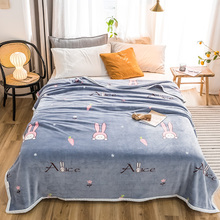 Rabbit High quality Thicken plush bedspread blanket 200x230cm High Density Super Soft Flannel Blanket  for the sofa/Bed/Car 2024 - buy cheap