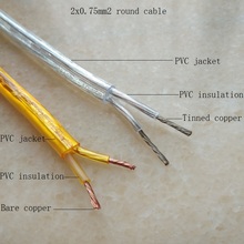 100m/lot transparent 2*0.75mm power cord electric cable with 1.0mm supporting steel rope for Lighting lamps electrical wire 2024 - buy cheap