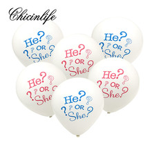 Chicinlife 10Pcs Gender Reveal it's a girl/boy He or She latex balloons Birthday Party Decoration baby Shower Balloon supplies 2024 - buy cheap