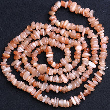 3-5x6-8mm naranja abalorios de piedra solar natural de estilo libre Chips cuentas de piedra para joyería cuentas de 32 "costura DIY cuentas de baratija 2024 - compra barato