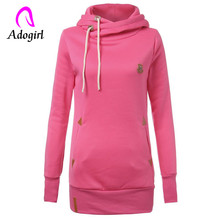 Adogirl long sleeve hooded lady hoody slim hoodies for girls drawstring hoodie fleece sets casual women winter clothing 2024 - buy cheap