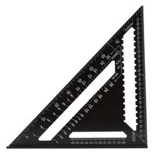 Régua triangular preta de perfil de alumínio de alta precisão, com 12 polegadas, alta qualidade, 30 cm, placa triangular 2024 - compre barato