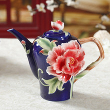 3 Color Creative Ceramic Tea pot Peony Flower Porcelain Teapot KungFu Tools Teaware Coffee Drinkware Tea Ceremony Gift 2024 - buy cheap