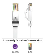 6PacK Flat Internet Network Cable Cat6 Computer Cable short Cat6 Ethernet Patch Lan Cable With Snagless Rj45 Connectors 1 Feet 2024 - buy cheap